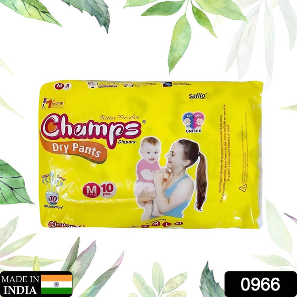 Travel Must-Have: Champs Medium Diaper Pants (10 Pcs) - Leakproof - dailyneed.life