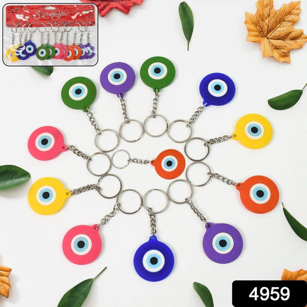 Evil Eye Rubber / Silicone Keychain (12 Pcs Set / Mix Color) - dailyneed.life