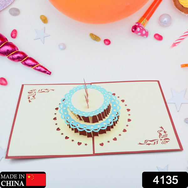 Unique 3D -Up Wishing Card (Birthday): 1 Pc - dailyneed.life