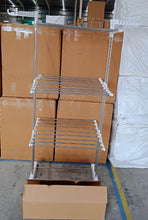 3-Tier Foldable Stainless Steel Cloth Drying Stand with Wheels - dailyneed.life
