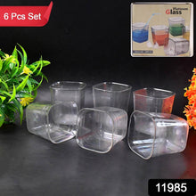 6pc Transparent Diamond Medium Serving Glass Set, Glass Set for Water, Juice etc - dailyneed.life