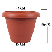 Garden Heavy Plastic Planter Pot / Gamla (Brown, Pack of 1) - dailyneed.life