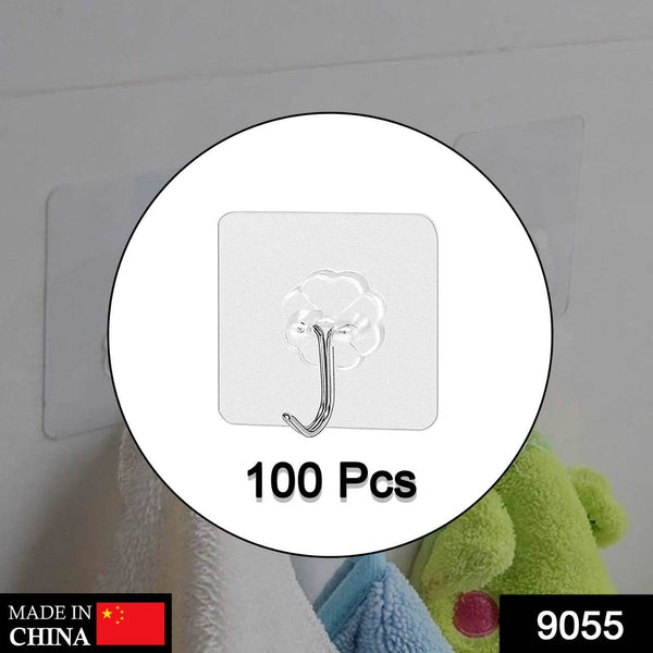 100PC MULTIPURPOSE STRONG SMALL STAINLESS STEEL ADHESIVE WALL HOOKS - dailyneed.life