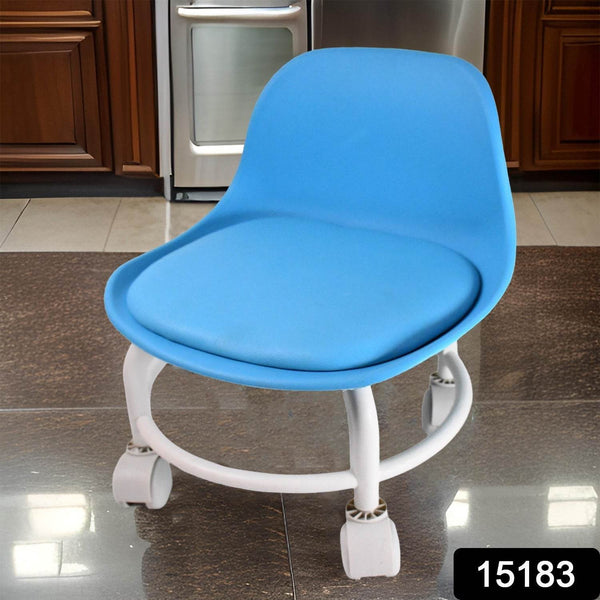 Plastic Low Round Rolling Stool with Wheels Pedicure Stool (1 pc / Mix Color) - dailyneed.life