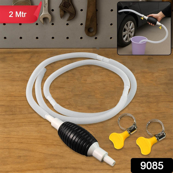 Fuel Transfer Pump Hose with Hand Pump and 2 Hose Clamps - dailyneed.life