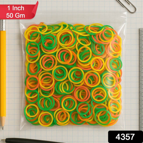 Rubber Band For Office/Home and Kitchen Accessories Item Products, Elastic Rubber Bands, Flexible Reusable Nylon Elastic Unbreakable, For Stationery, School Multicolor (1 Inch, 50 GM), Hair accessories - dailyneed.life