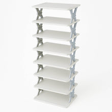 8-Layer Foldable Shoe Rack for Entryway - Heavy Duty Plastic Shoe Organizer - dailyneed.life