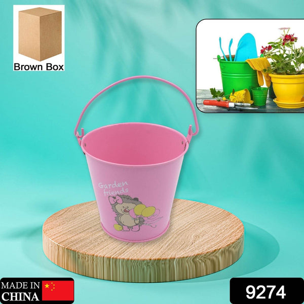 Small Metal Bucket for Plants & Decor (1 Pc, With Handle) - dailyneed.life