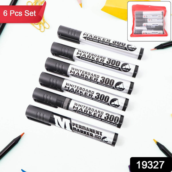 Premium Permanent Black Marker Pen Set (6 Pcs Set) - dailyneed.life