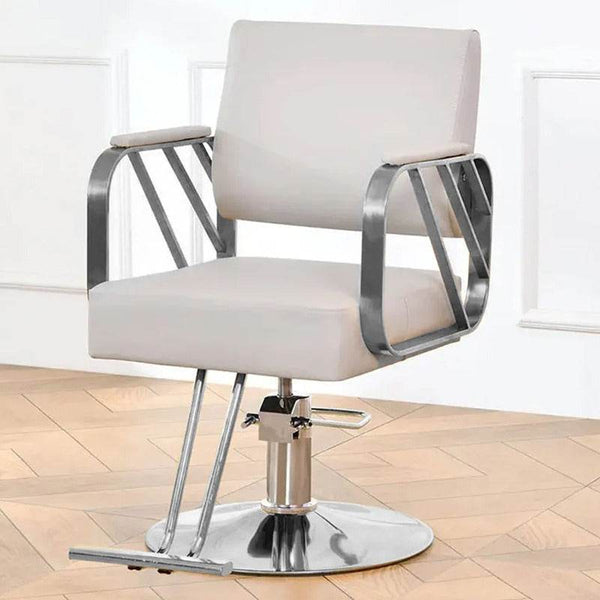 SALON CHAIR HYDRAULIC CHAIR FOR BUSINESS OR HOME, SIMPLICITY BARBER CHAIR SALON BEAUTY SPA SHAMPOO HAIR PROFESSIONAL HYDRAULIC STYLING CHAIR (SILVER 1 UNIT ) - dailyneed.life