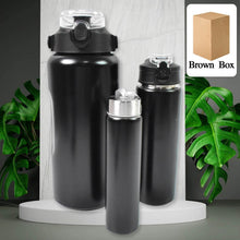 3 In 1 Stainless Steel Insulated Water Bottle, Double Wall Vacuum (3 Pcs Set / Different Size) - dailyneed.life
