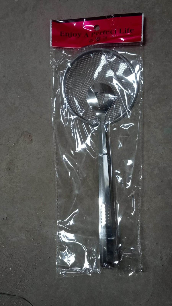 2In1 Stainless Steel Filter Spoon with Clip Food Kitchen Oil-Frying Multi-Functional - dailyneed.life