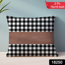 Pillow Covers, Leather & Cotton Cushion Covers (15 × 15 Inch / 1 Pair / 2 Pc) - dailyneed.life