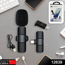 Intelligent Noise Cancelling Live Streaming Clip on Microphone for Type-C & for iPhone with Charging Mini Wireless Lapel Collar Microphone - dailyneed.life