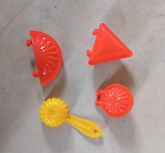 4 Pcs Plastic Red Kitchen Tool Mould Dough Press - dailyneed.life