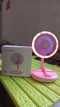 USB Rechargeable Portable Fan With LED Light Heavy Duty & Foldable Fan With Charging Port Home, Outdoor, Temple - dailyneed.life