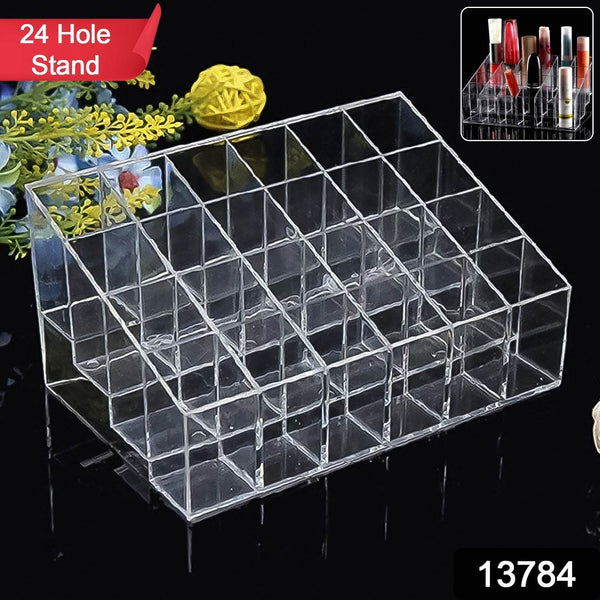 24 Hole Stand Trapezoid Holder Makeup Brushes Set Lipstick Holder Case Tools (1 Pc) - dailyneed.life