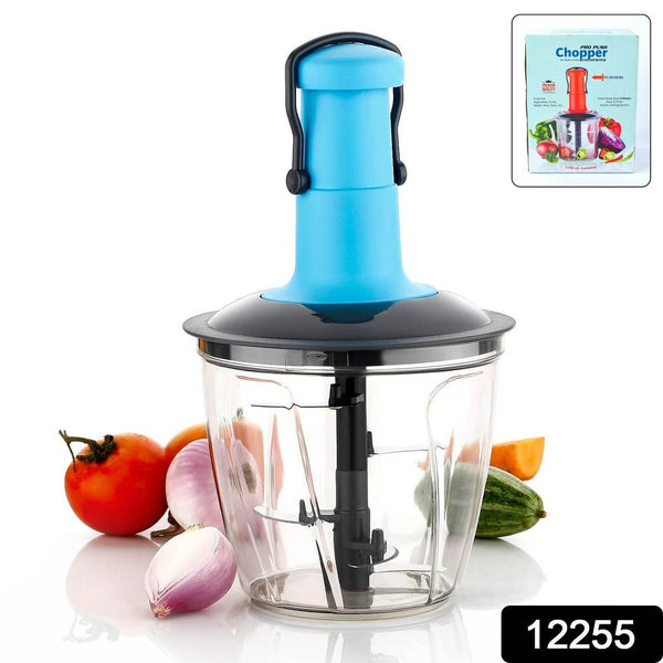6 Blades Manual Hand-Press Vegetable Chopper (1100 ML / Mix Color) - dailyneed.life