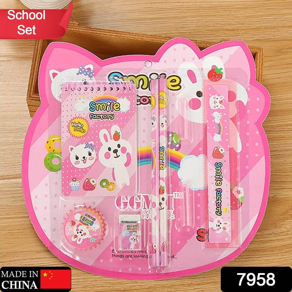 8 in1 Mix Stationery Gift Set for Kids, Stationary Set Including Pencil Ruler Rubber Pencil Sharpener, Pencil Cover, School, Office Product Gift - dailyneed.life