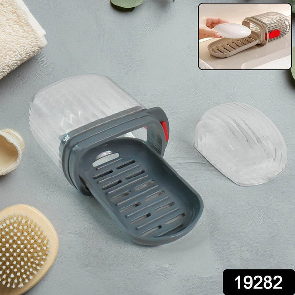 Multipurpose Soap Box Holder with Transparent Dust-Proof Lid ,Sabudani (1 Pc) - dailyneed.life