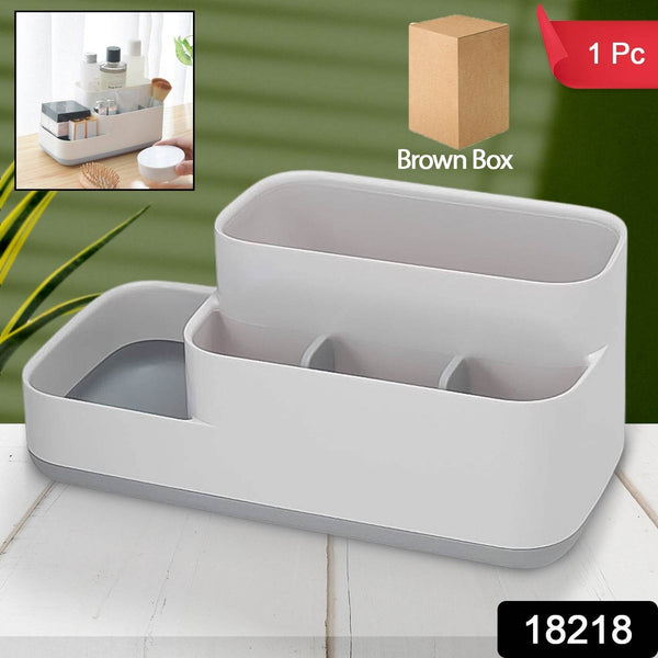 Plastic Multipurpose 5 Compartment Bathroom Desk Organizer Holder (1 Pc) - dailyneed.life