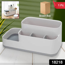 Plastic Multipurpose 5 Compartment Bathroom Desk Organizer Holder (1 Pc) - dailyneed.life