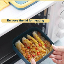 Customized BLUE DOUBLE-LAYER PORTABLE LUNCH BOX STACKABLE WITH CARRYING HANDLE AND SPOON LUNCH BOX , Bento Lunch Box - dailyneed.life