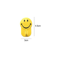 Plastic Self-Adhesive Smiley Face Hooks, 1 Kg Load Capacity (6pcs) - dailyneed.life