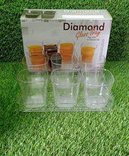 6pc Glasses Set With tray Stylish Transparent Water Glass / Juice Glass / Beer Glass / Wine Glass Plastic Glass Set - dailyneed.life