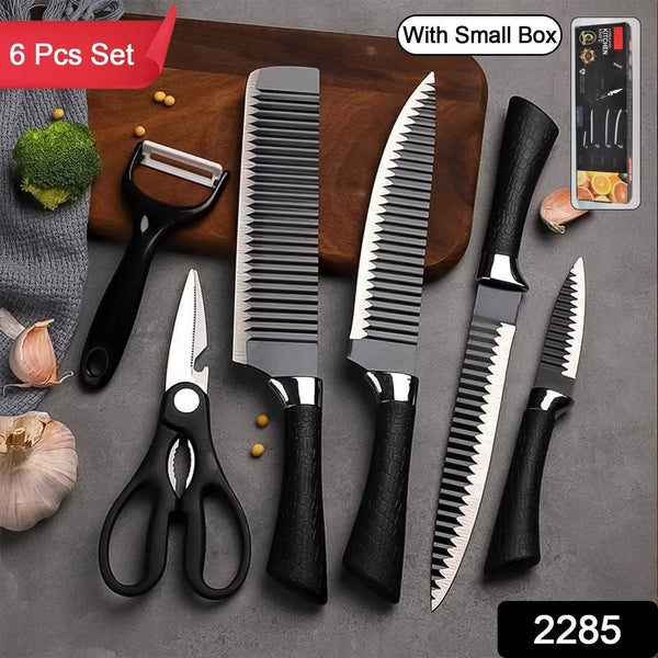 Stainless Steel Knife Set With Chef Peeler And Scissor (6 Pieces) - dailyneed.life