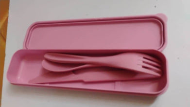 4 in 1 Travel Utensils Plastic Spoons and Forks Sets for Lunch Box (3 Pc With Case) - dailyneed.life