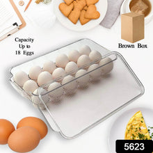 Plastic 18 Cavity Egg Storage Box Or Egg Trays For Refrigerator With Lid & Handles High Quality, Rectangular Egg Tray Box For 18 Egg (1 Pc) - dailyneed.life