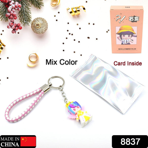 Cute Keychain With Card Gift - Keychain Accessories Key Chain Backpack Charms Car Keys Keychain for Kids Girls, Unicorn Toy and Charm Key- Chain for Bag / Door Key- Ring / car Key- Ring / Party Favor (Mix Color & Design 1 Pc ) - dailyneed.life