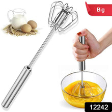 Big Stainless Steel Egg Whisk, Hand Push Rotary Whisk Blender (1 Pc / 35 Cm) - dailyneed.life