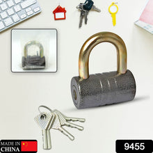 Heavy-Duty Iron Padlock – 82mm Black Spray Lock with Brass Core & 5 Keys, Waterproof & Anti-Theft - dailyneed.life