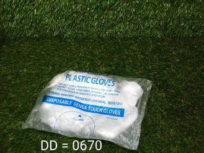Plastic Transparent Disposable Clear Gloves (White) (100Pc) - dailyneed.life