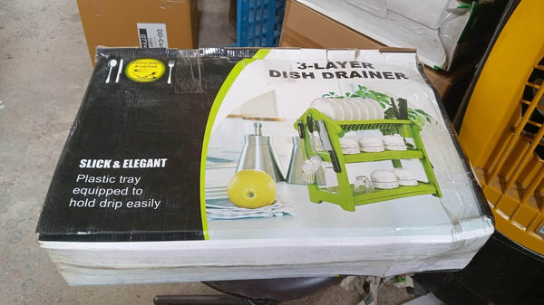 Dish Rack for Kitchen 3 Layer Dish Drainer Rack Stainless Steel Crockery Holder Cutlery Plate Holder Glass Utensils Storage Organize - dailyneed.life