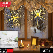 3D Gold Star Hanging Decoration Star, Acrylic Look Hanging Luminous Star for Windows, Home, Garden Festive Embellishments for Holiday Parties Weddings Birthday Home Decoration (Small) - dailyneed.life