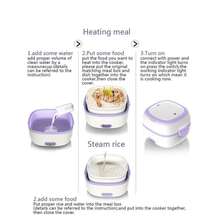Electric Lunch Box Portable Food Warmer Food Heating Lunch Box Removable Food-Grade Stainless Steel Compartments, 220V 200W, for Car, Truck, office  - dailyneed.life