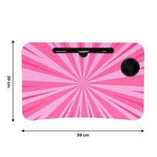 Barbie Design Foldable Study & Laptop Table for Children with Tablet Slot & Cup Holder - dailyneed.life