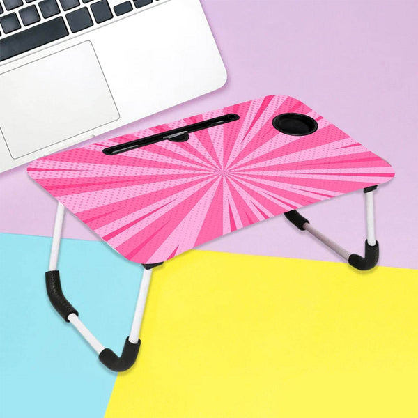 Barbie Design Foldable Study & Laptop Table for Children with Tablet Slot & Cup Holder - dailyneed.life