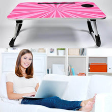 Barbie Design Foldable Study & Laptop Table for Children with Tablet Slot & Cup Holder - dailyneed.life