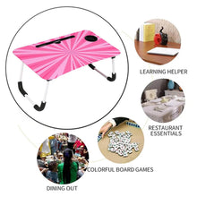 Barbie Design Foldable Study & Laptop Table for Children with Tablet Slot & Cup Holder - dailyneed.life