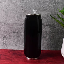 Stainless Steel Can-Shaped Vacuum Flask with Built-In Straw 500ml Approx (1 Pc) - dailyneed.life