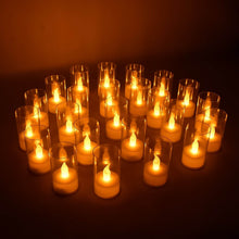 Flameless Candles with Transparent plastic Covers Set of 24 Pcs LED - dailyneed.life