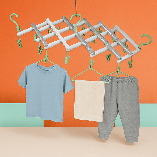 Big Adjustable Clothes Hanger, Windproof Tumble Dryer, Extendable, Socks Washing Liner, Plastic Drying Rack, Sock Hanger, Foldable Hanger, Underwear Dryer with 29 Clips - dailyneed.life