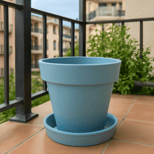 Heavy Plastic Flower pots With Tray (1 Pc) - dailyneed.life