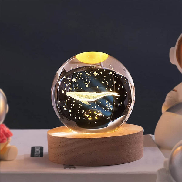 Fish 3D Crystal Ball lamps With Base (1 Pc) - dailyneed.life