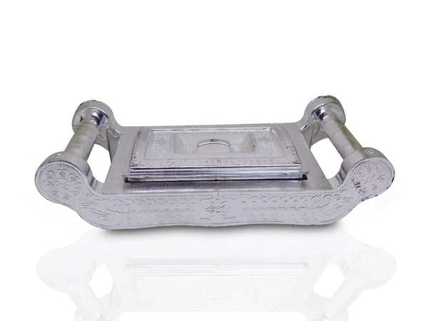 Multipurpose 4 Section Royal Design Silver Storage / Gift Box - dailyneed.life