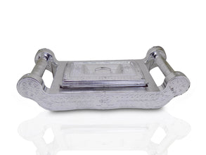 Multipurpose 4 Section Royal Design Silver Storage / Gift Box - dailyneed.life